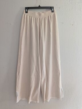 Light Beige Wide Leg Lounge Pants